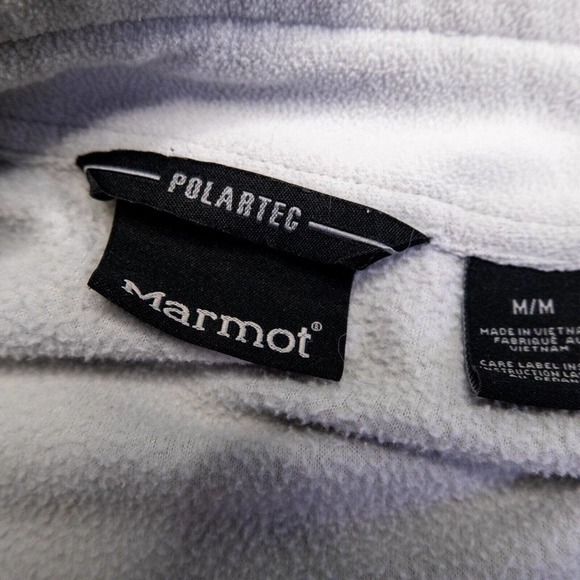 MARMOT Mens Jacket M Fleece Lightweight Sweater Layer Grey Long Sleeves Outdoors - Picture 11 of 15